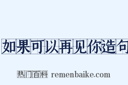 如果可以再见你造句是什么意思的图片